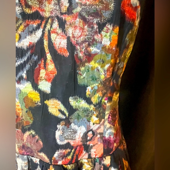 ๐ค Leifsdottir ๐ค Anthropologie Metallic Brocade Sleeveless Adeleta Dress XS 2 - Picture 4 of 13